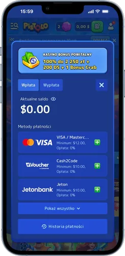 Pistolo Casino Dokonaj wpłaty i wybierz bonus